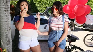 สาวสวยเซ็กซี่ในหนังโป๊ - Short Hair Brunette & Blonde Threesome – Amateur Outdoor Sex HOT-GIRLS-PORN.COM
