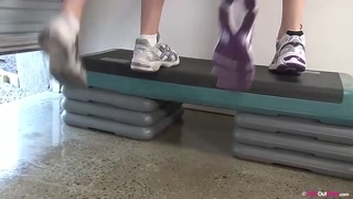 สาวสวยเซ็กซี่ในหนังโป๊ - Viola and Nicole get sweaty in the gym HOT-GIRLS-PORN.COM