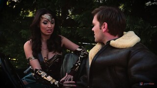 Garotas sexy no pornô - Wonder Woman XXX: Long Hair Brunette Gets Anal Creampie no HOT-GIRLS-PORN.COM